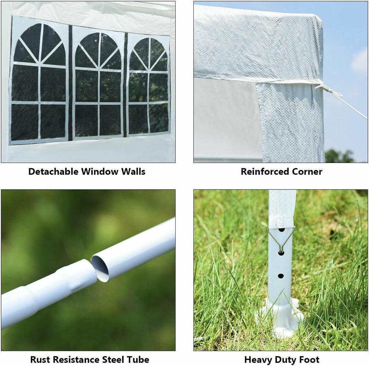 Alt view image 7 of 7 - SlickBlue Outdoor Side Walls Canopy Tent with 4 Removable Sidewalls