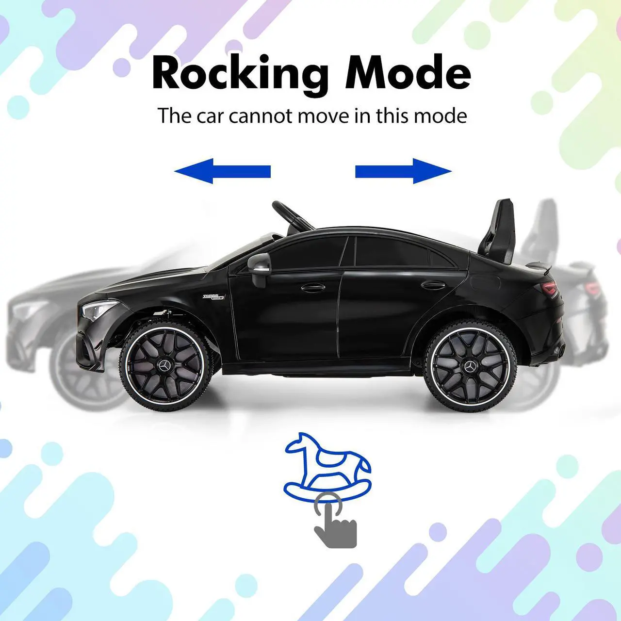 Alt view image 6 of 7 - SlickBlue 12V Kids Ride on Car Mercedes-Benz AMG CLA 45 with Remote