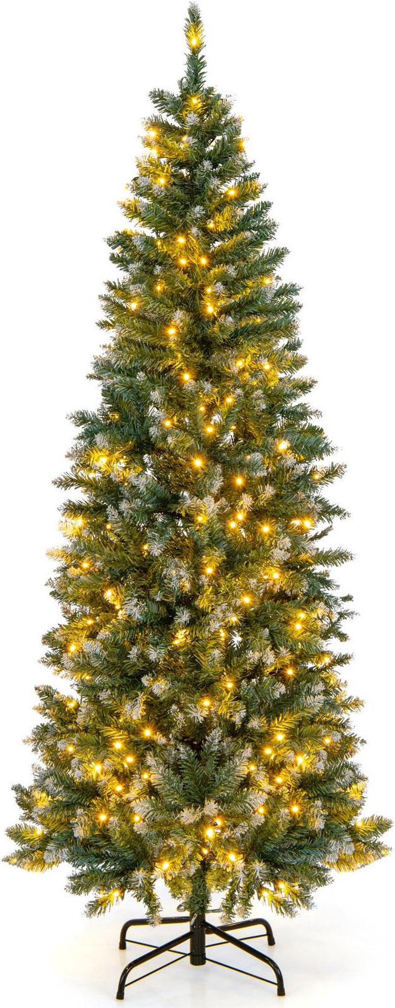 Main image of SlickBlue Pre-Lit Artificial Christmas Tree with  618 Snowy Branch Tips