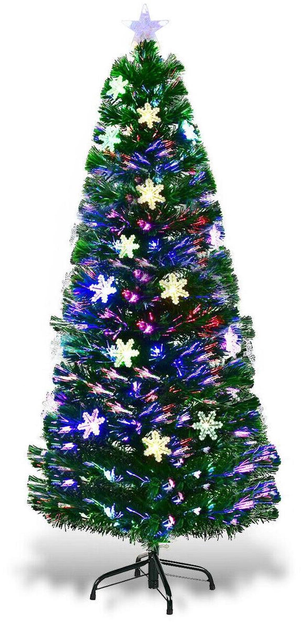 Alt view image 4 of 7 - SlickBlue LED Optic Artificial Christmas Tree with Snowflakes-5 Feet
