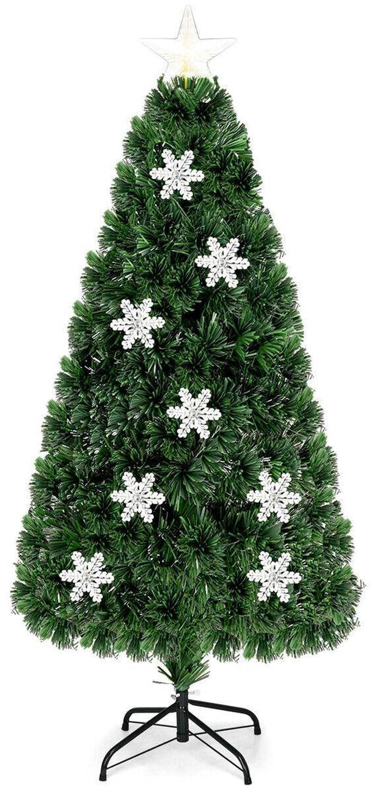 Main image of SlickBlue LED Optic Artificial Christmas Tree with Snowflakes-5 Feet