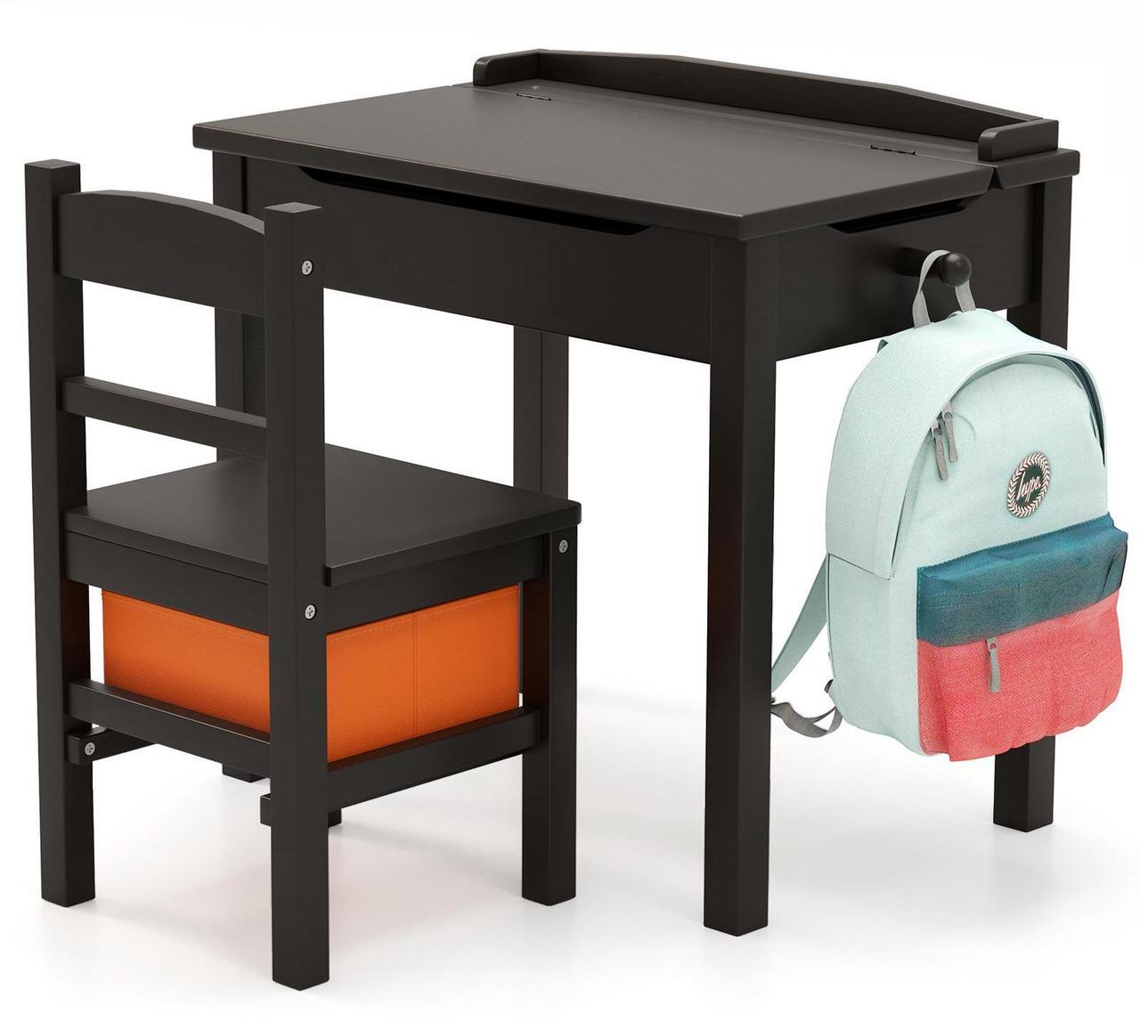 Main image of SlickBlue Wood Activity Kids Table and Chair Set with Storage Space