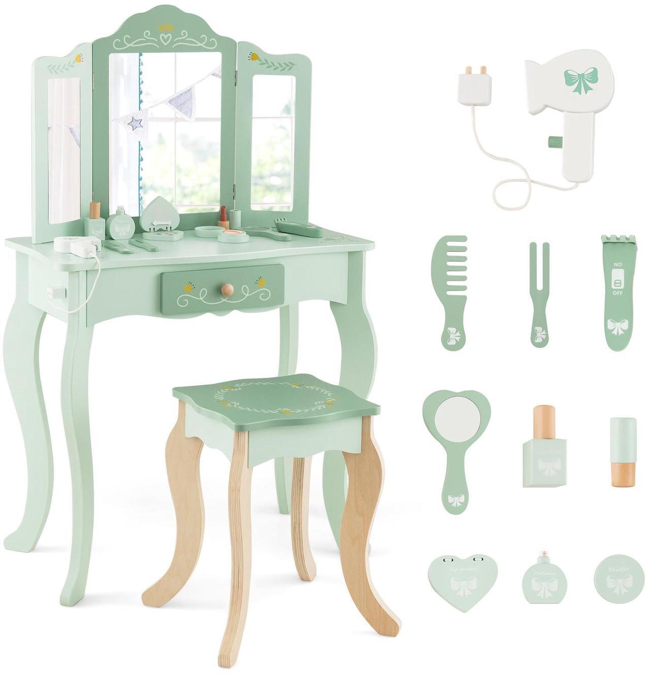 Main image of SlickBlue Kids Vanity Set with Tri-folding Mirror