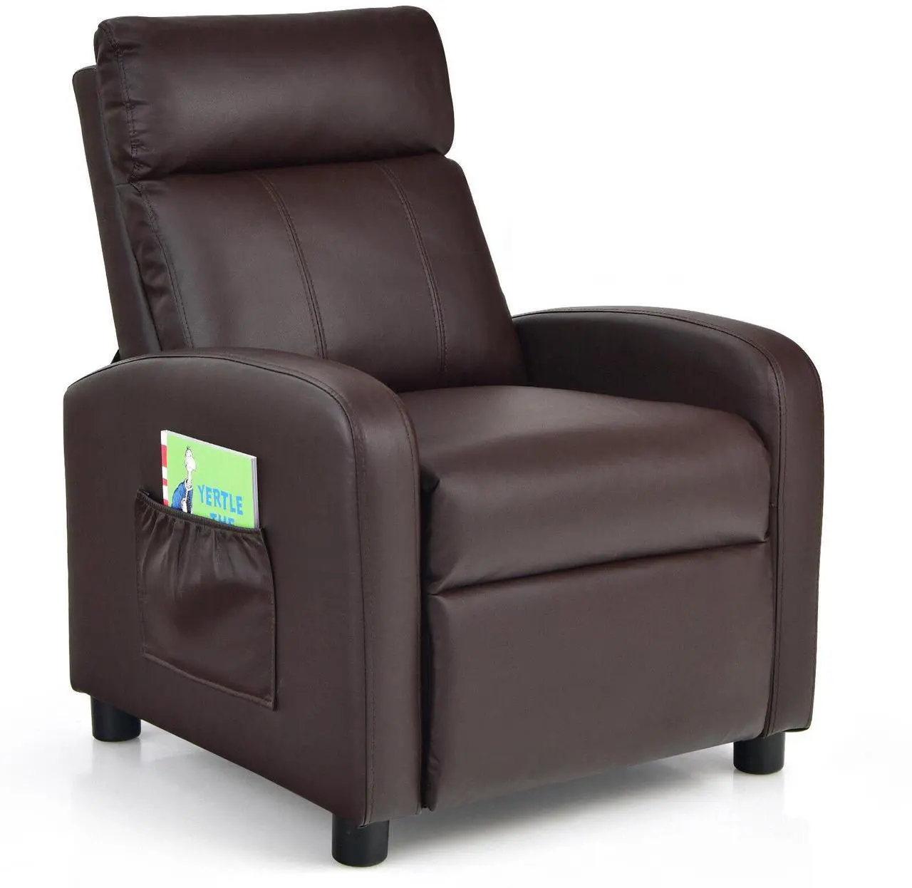 Alt view image 3 of 7 - SlickBlue Ergonomic PU Leather Kids Recliner Lounge Sofa for 3-12 Age Group