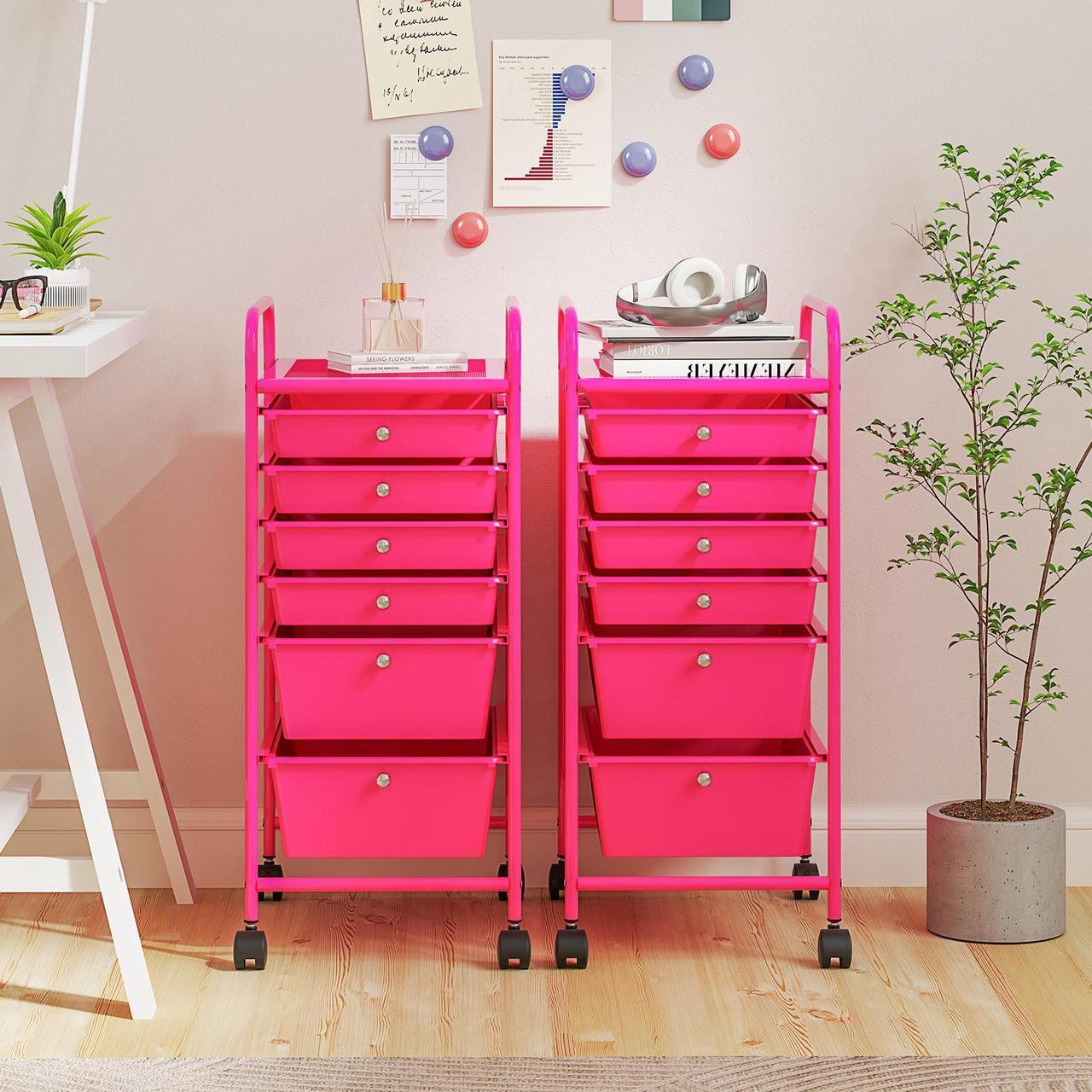 Alt view image 2 of 7 - SlickBlue Multifunctional 6 Drawers Rolling Storage Cart Organizer