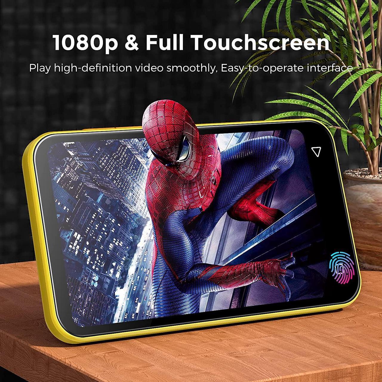 Alt view image 3 of 7 - WiFi Mp3 Player with Bluetooth, TIMMKOO 4.0" Full Touch Screen Mp3 Mp4 Player with Speaker, Portable HiFi Sound Walkman Digital Music Player with FM Radio,Recorder, Ebook,Clock, Browser (Yellow)