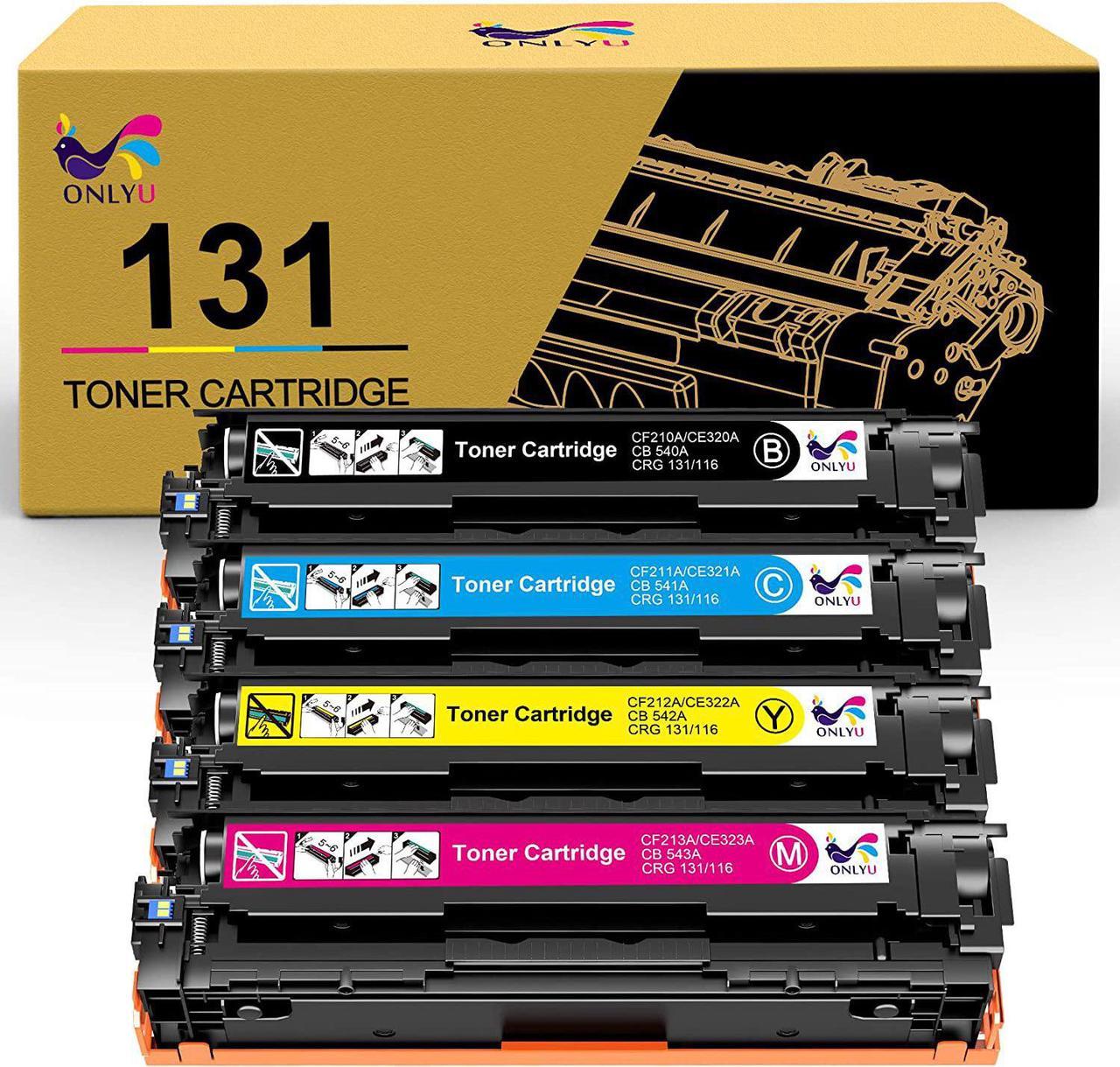 ONLYU Compatible Toner Cartridge Replacement for HP 131X CF210X 131A CF210A CF211A CF212A CF213A for Laserjet Pro 200 Color M251nw M251n M276n M276nw (Black Cyan Yellow Magenta, 4-Pack)