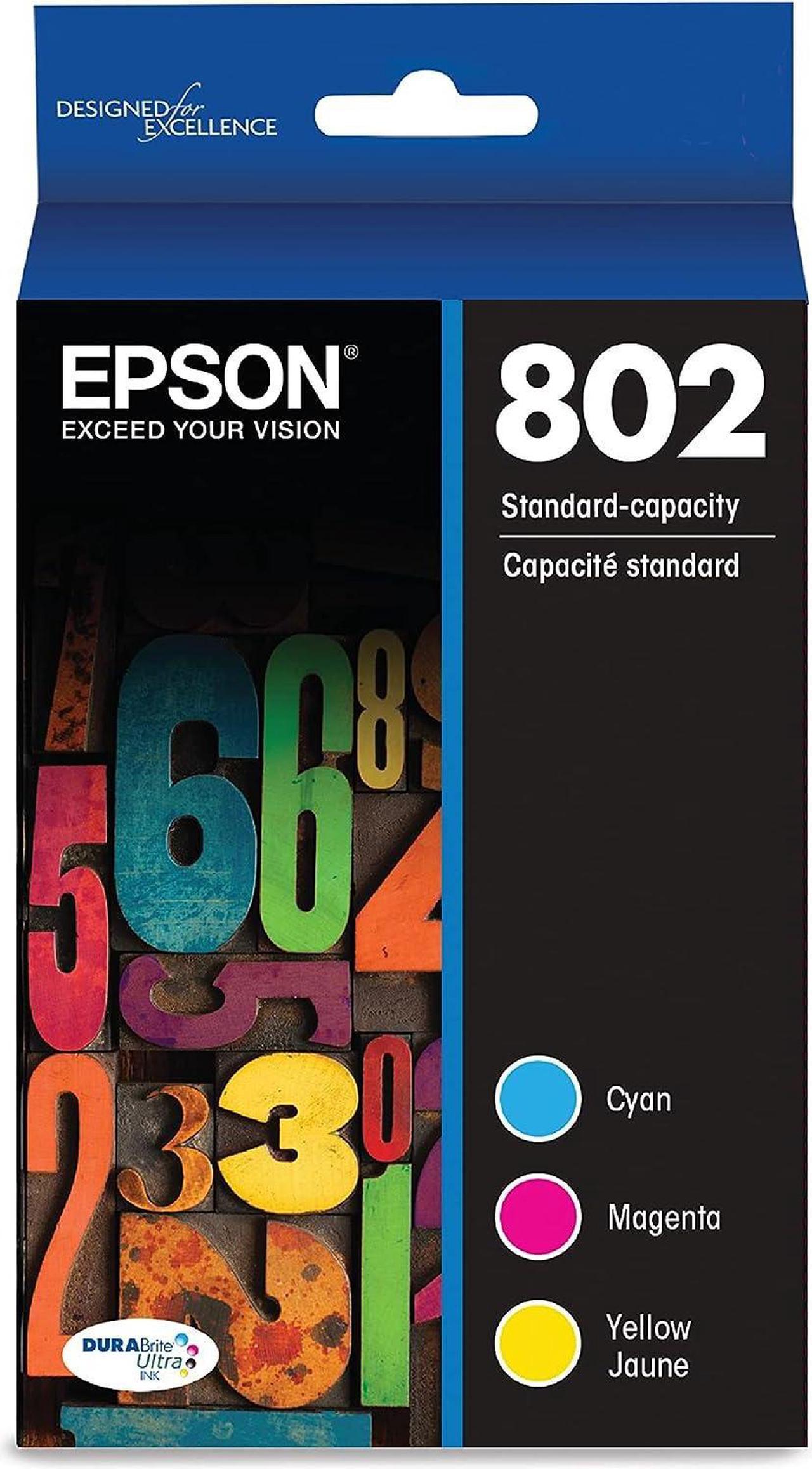 Epson 802 DURABrite Ultra Standard Capacity Cartridge Ink, Colour Combo Pack (T802520)