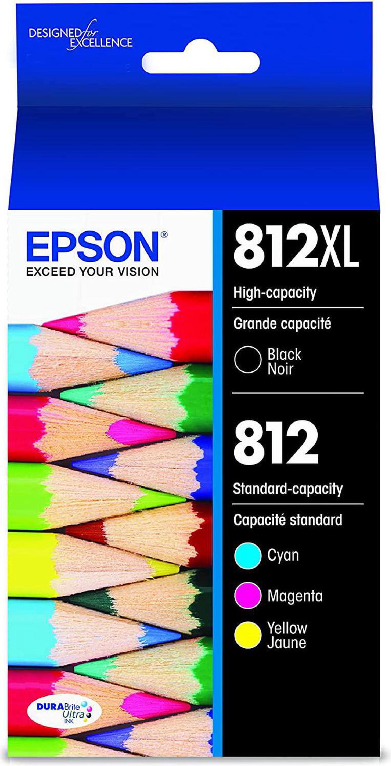 Epson T812 High Capacity Black and Standard Capacity Colour Combo (CMY) Pack Ink