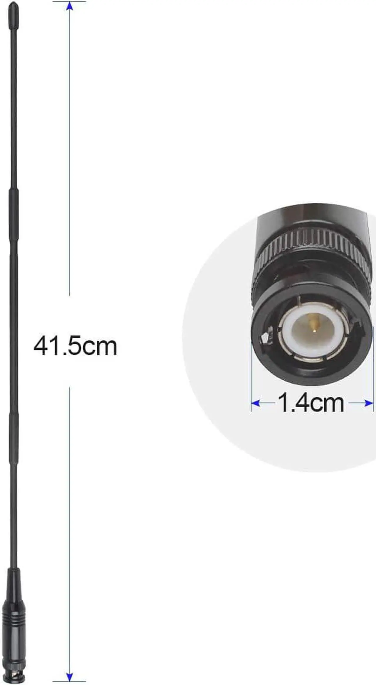 Alt view image 4 of 7 - HYS 27Mhz 13-Inch BNC-Male Antenna for CB Handheld/Portable Radio with BNC Connector Compatible with Cobra Midland Uniden Anytone CB Radio