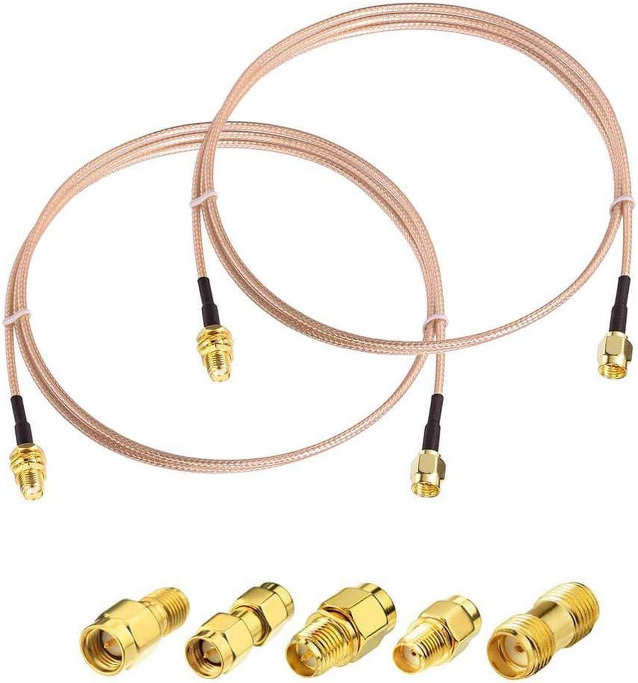 Main image of Superbat SMA Male to SMA Female RF Coaxial Coax Cable 12inches + 5pcs RF Coax Adapter Kit, SMA Cable + SMA to SMA/RPSMA Adapter KIT for WiFi/Ham Radio/GPS/3G 4G LTE Antenna,LNA and etc