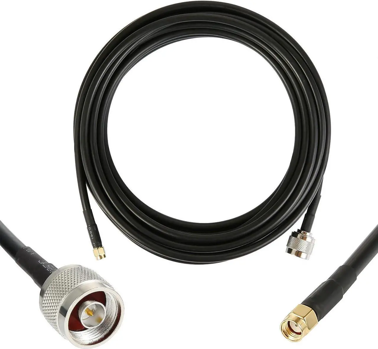 Main image of WIZACE 25 ft N Male to RP-SMA Male S-LMR240 Extension Cable (50 Ohm), Pure Copper Low-Loss Coax Jumper for Hotspot Miner,GPS,RF Radio,WiFi,Yagi Antenna,Router,Amplifier to Antenna Surge Arrester