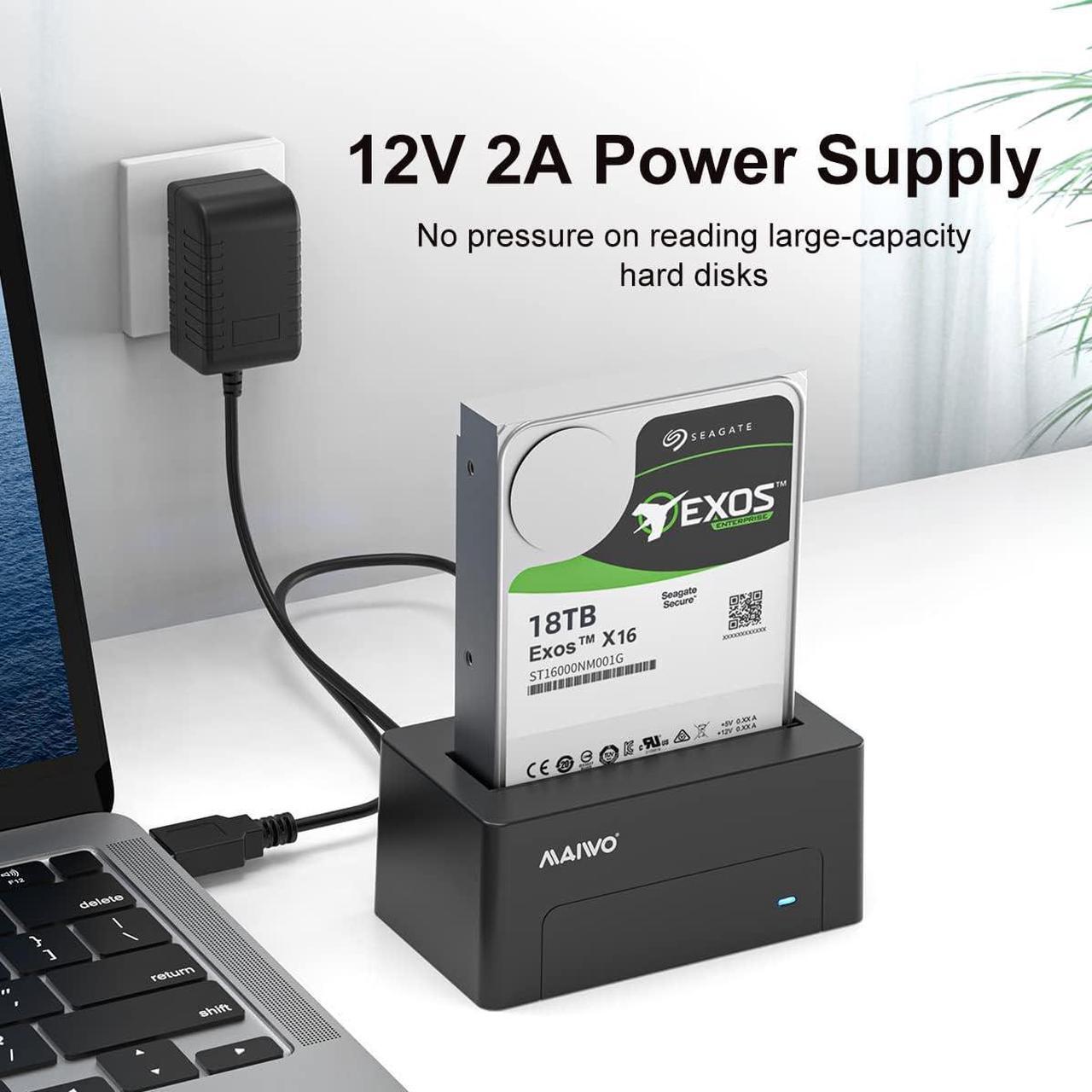 Alt view image 5 of 7 - SAS SATA to USB 3.0 Adapter, External Hard Drive Enclosure for 2.5 3.5 Inch SAS SATA Server HDD/SSD, 22TB Capacity, SAS SATA Hard Disk Reader Converter Caddy Storage Case