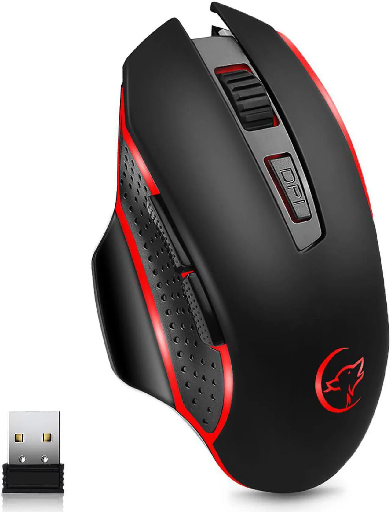 Main image of Wireless Gaming Mouse,large-size ,Ergonomic Hand Grips,6 Buttons Gamer Desk Laptop PC Gaming Mouse