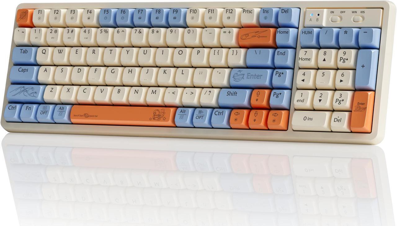 Main image of Ludus Dominum Star Ocean RGB Wireless Mechanical Keyboard,Bluetooth/2.4G/Wired,102 Keys Hot Swappable Gasket Custom Gaming Keyboard,Numeric Pad,16Millon Color RGB Backlit,for Windows&Mac