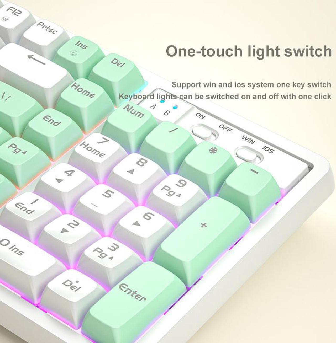 Alt view image 5 of 7 - Ludus Dominum Star Ocean RGB Wireless Mechanical Keyboard,Bluetooth/2.4G/Wired,102 Keys Hot Swappable Gasket Custom Gaming Keyboard,Numeric Pad,16Millon Color RGB Backlit,for Windows&Mac