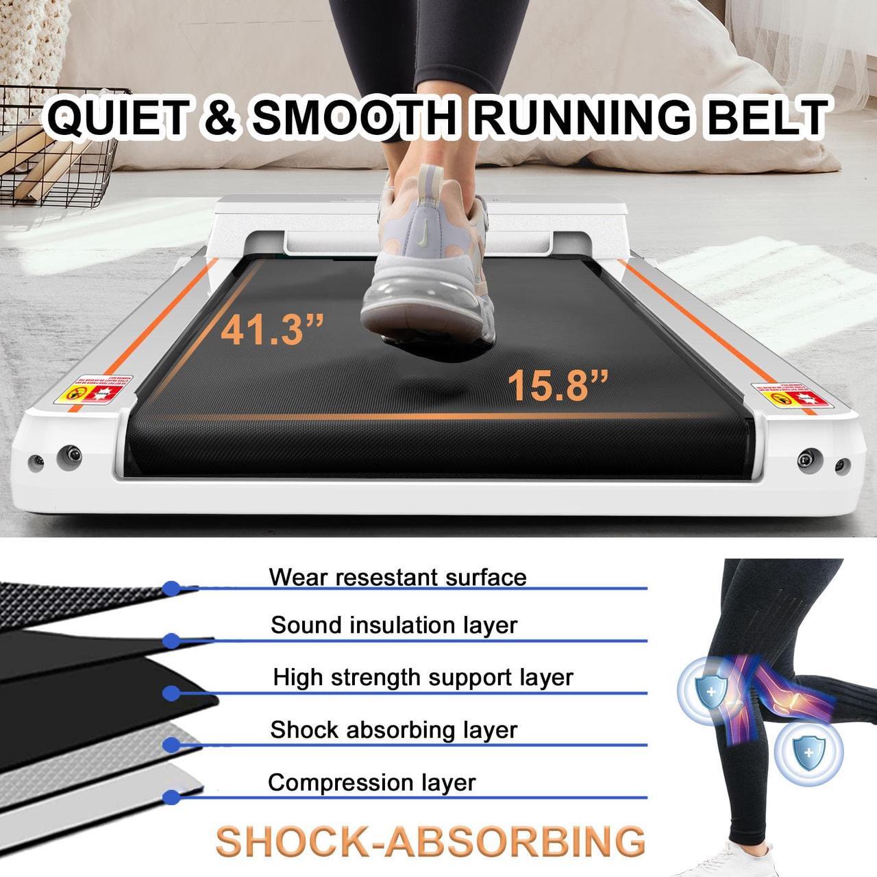Alt view image 5 of 6 - FYC Under Desk Treadmill 2.5HP Slim Walking Treadmill 265LBS - Electric Treadmill with APP Bluetooth Remote Control LED Display, Running Walking Jogging for Home Office Use, Installation Free