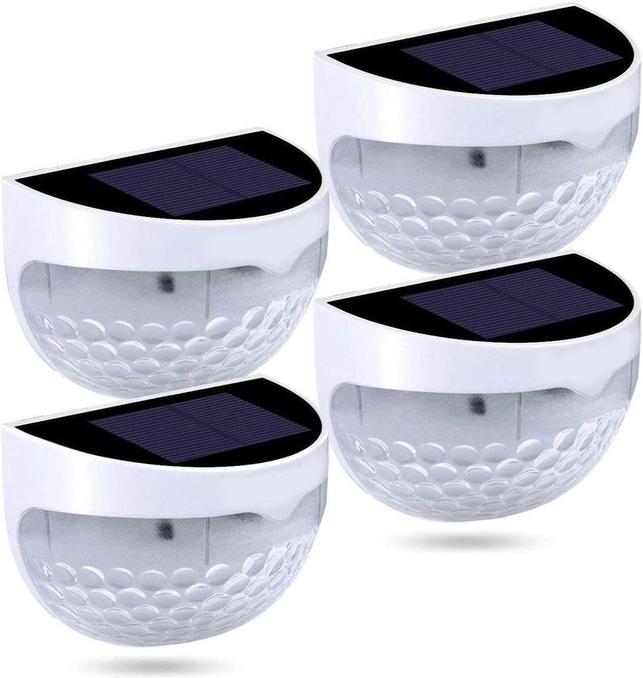 Main image of Solar Lights Outdoor Solar Fence Lights Solar Wall Lights with 3 Working Modes Wall Mount Waterproof Outdoor Lights for Fence Deck Patio Yard Garage (White,4 Packs)