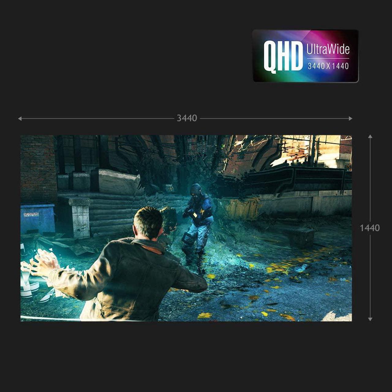 Alt view image 2 of 9 - Acer Nitro XZ342CK Pbmiiphx 34" 1500R Curved WQHD (3440 x 1440) VA Gaming Monitor with AMD Radeon Freesync, VESA Certified DisplayHDR400, 95% sRGB, 144Hz, 1ms VRB (Display Port & 2 x HDMI 2.0 Ports)