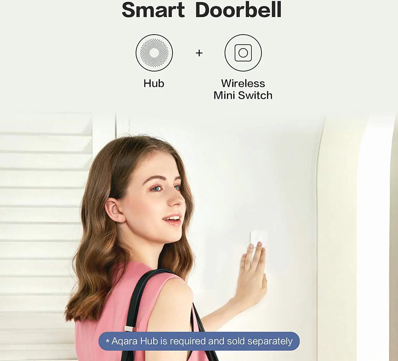 Alt view image 2 of 6 - Aqara Wireless Mini Switch, Requires AQARA HUB, Zigbee Connection, Versatile 3-Way Control Button for Smart Home Devices, Compatible with Apple HomeKit, Works with IFTTT