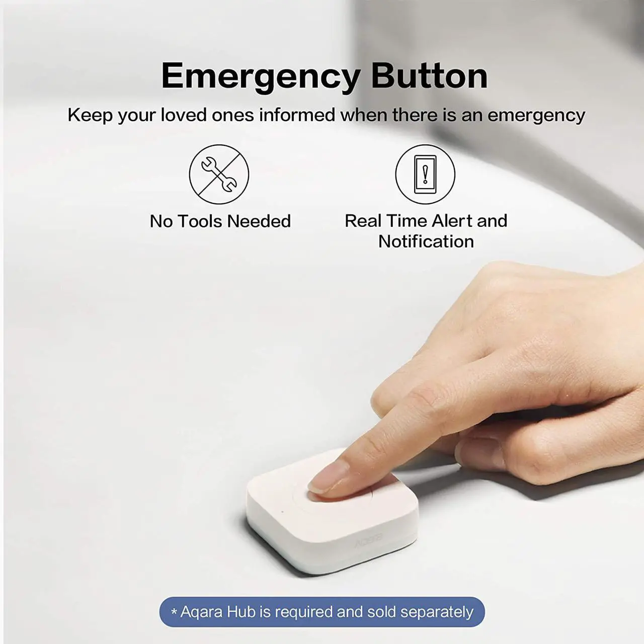 Alt view image 3 of 6 - Aqara Wireless Mini Switch, Requires AQARA HUB, Zigbee Connection, Versatile 3-Way Control Button for Smart Home Devices, Compatible with Apple HomeKit, Works with IFTTT