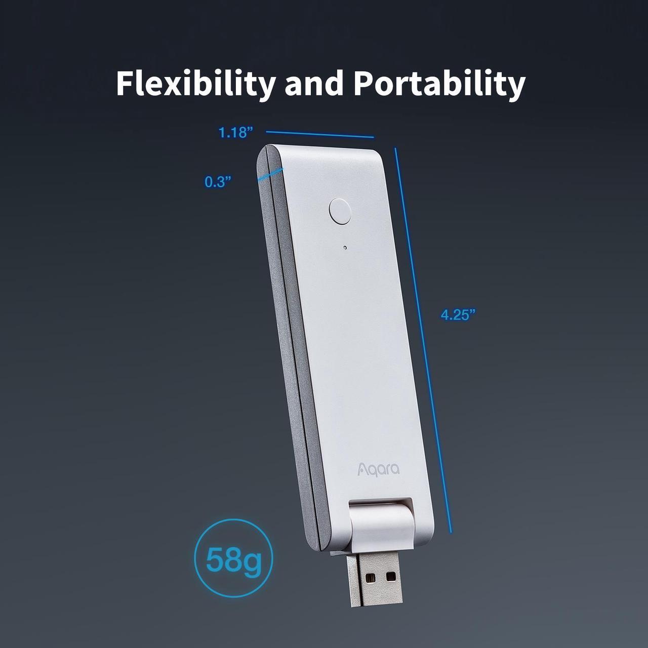 Alt view image 3 of 6 - Aqara Smart Hub E1, ZigBee 3.0 Protocol, USB Interface for Power Supply and Data Transmission, Small Size,Supports 1T1R Wi-Fi and Can Serve as a Wi-Fi Relay, Compatible to Apple HomeKit