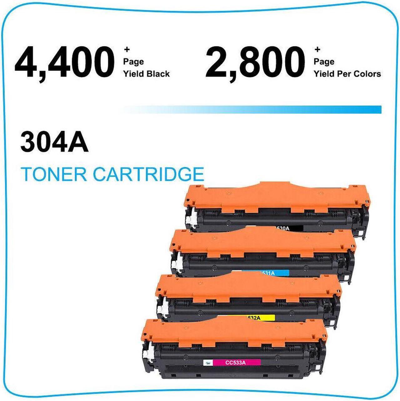 Alt view image 2 of 7 - 4P For HP LaserJet CP2025dn CP2025n CM2320nf MFP Color Toner CC530A 304A ink - OEM