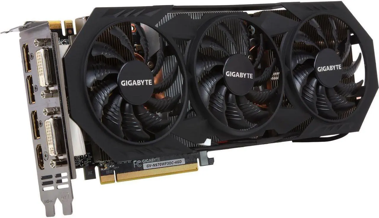 Alt view image 4 of 8 - Gigabyte GeForce GTX 970 4GB Windforce OC DDR5 GV-N970WF3OC-4GD Video Card GPU