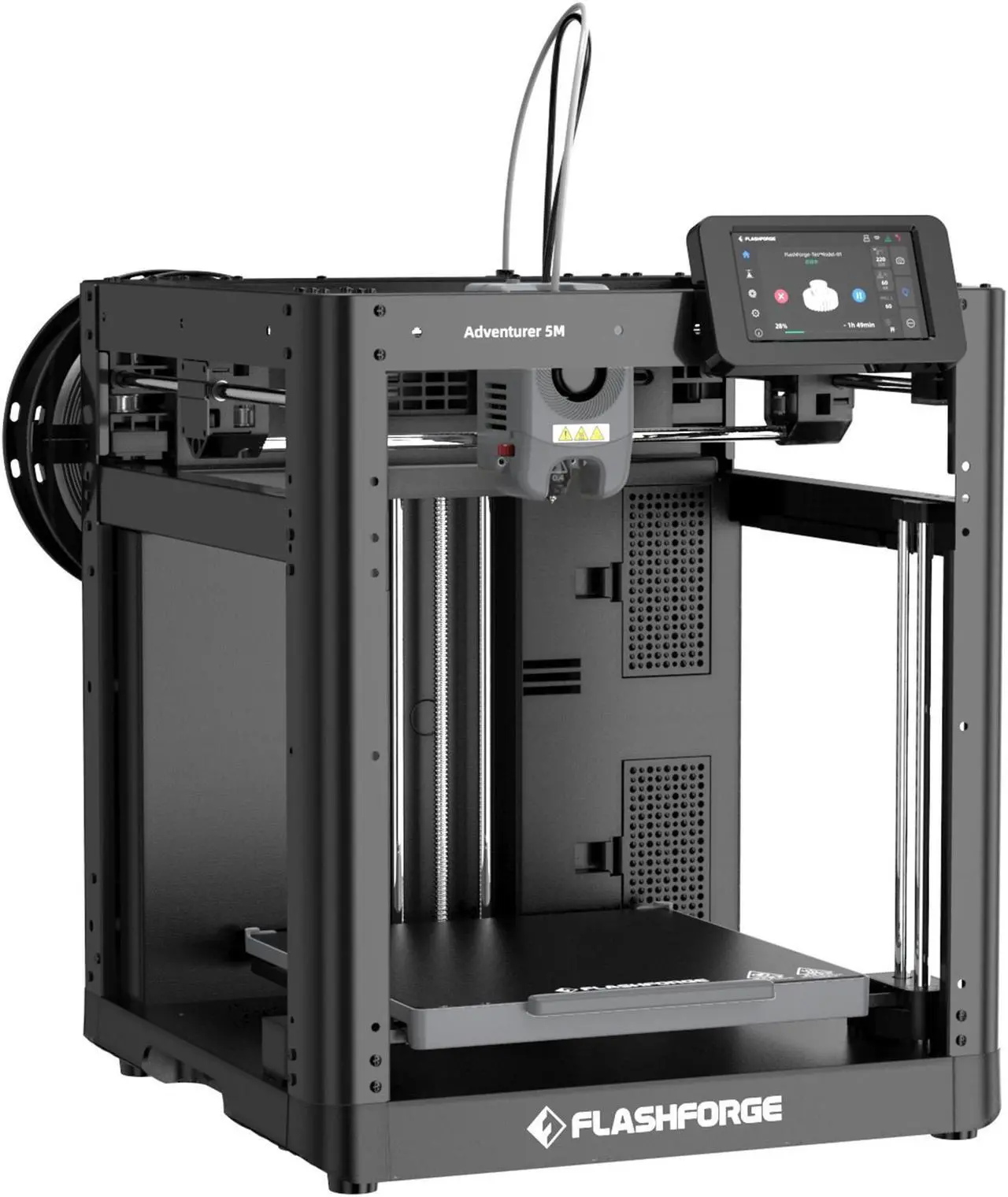 Alt view image 3 of 6 - Flashforge Adventurer 5M 3D Printer, 600mm/s High Speed 3D Printer with Auto Leveling, PEI Plate, CoreXY Structure and Quick-release Nozzle, 8.7 x 8.7 x 8.7''
