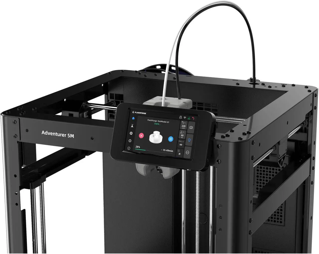 Alt view image 6 of 6 - Flashforge Adventurer 5M 3D Printer, 600mm/s High Speed 3D Printer with Auto Leveling, PEI Plate, CoreXY Structure and Quick-release Nozzle, 8.7 x 8.7 x 8.7''