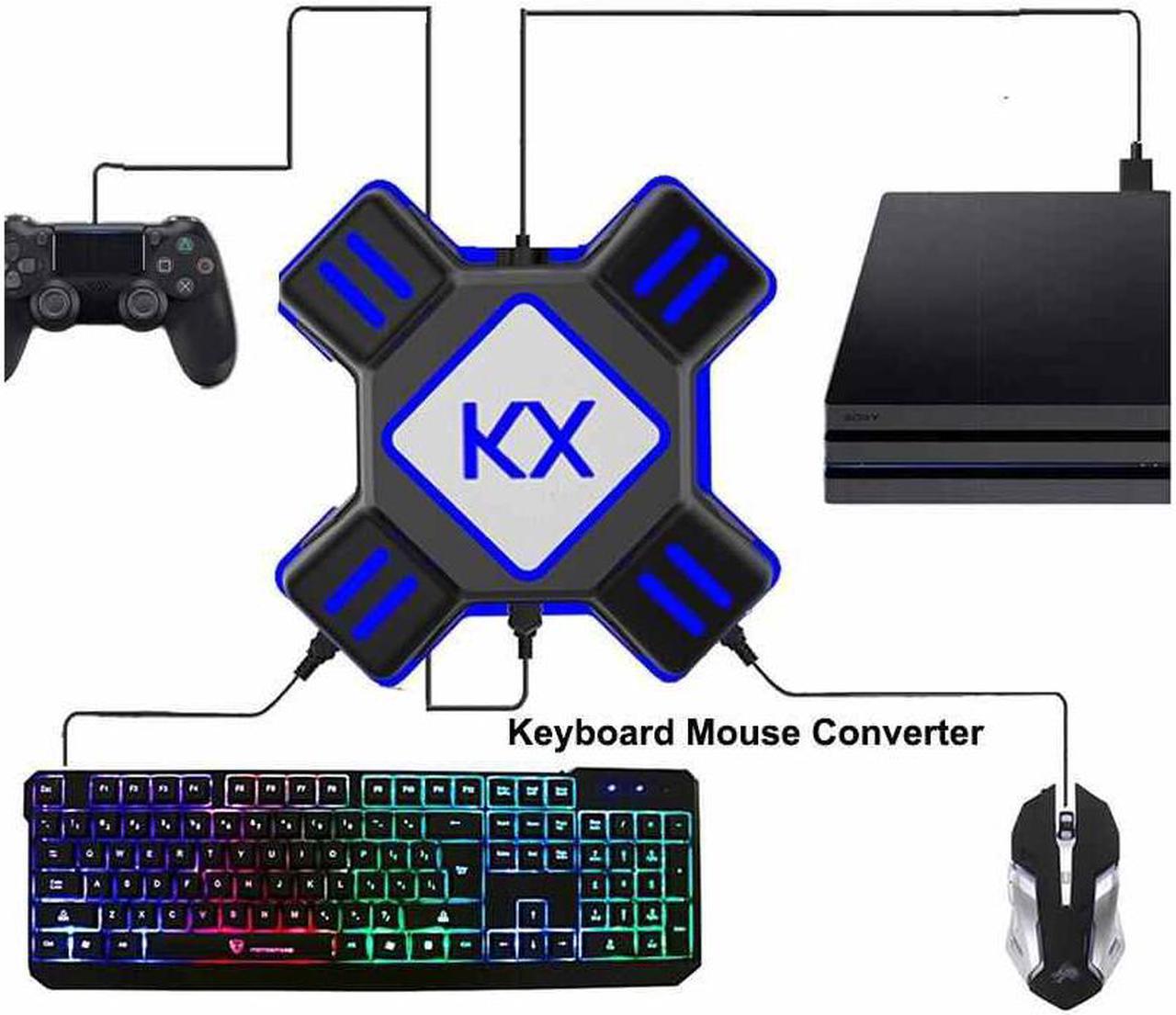 KX Adapter Game Controllers to Gaming Keyboard Mouse Converter for Nintendo Switch Xbox One X/S Xbox 360 PS4 PS3