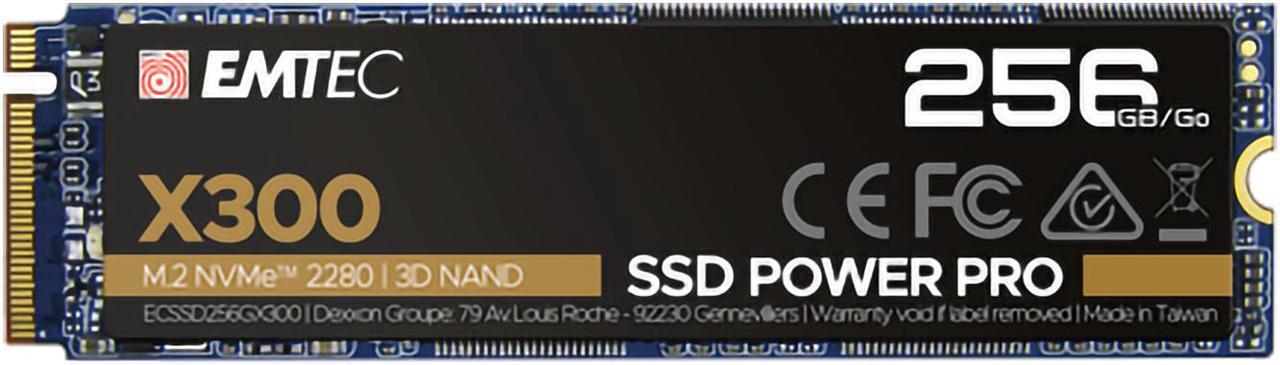 Alt view image 3 of 4 - Emtec X300 Power Pro 256GB M.2 2280 PCIe Gen 3.0 x4 Internal Solid State Drive (SSD) - ECSSD1TX300