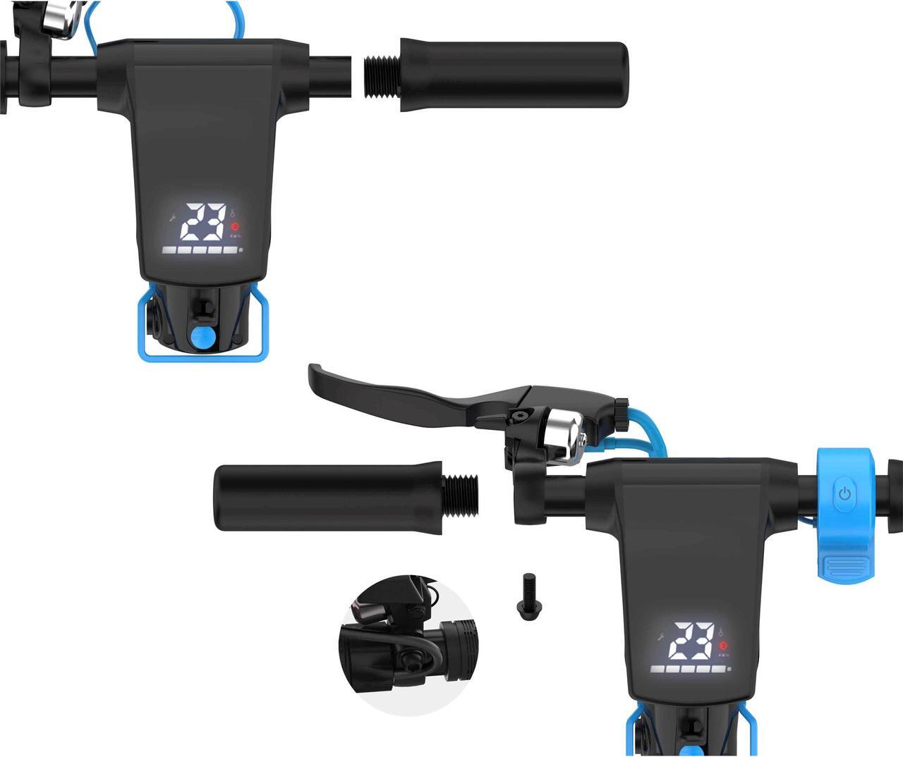 Alt view image 4 of 6 - Hover-1 Electric Folding Scooter Highlander Pro w/ LED Lights UL-Certified, H1-HRPRO-BLK, Black