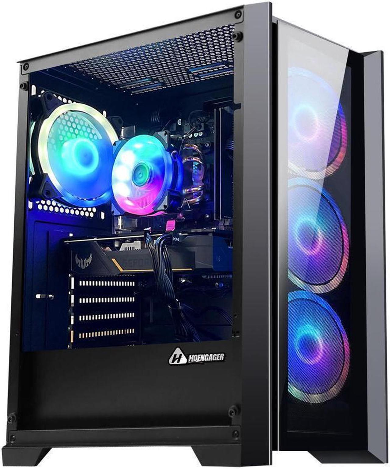 H.E. Apollo Gaming desktop -AMD Ryzen 5 5600G 6-core 3.9GHz -Radeon RX 6600 8GB- 32GB DDR4 3200MHz -1TB M.2 +1TB SATA SSD- Windows 11 Pro - WIFI&Bluetooth - Gaming PC