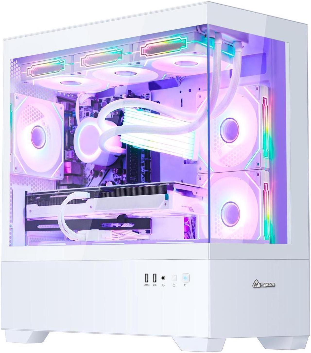 Main image of Hoengager Ocean Park Gaming PC- AMD Ryzen 7 5700X 3.4 GHz  - RTX 4060 8G - 32GB DDR4 3200 MHz- 1TB M.2 +2TB SATA SSD -360mm AIO -RGB Fans -WiFi&Bluetooth Ready -Windows 11 Pro
