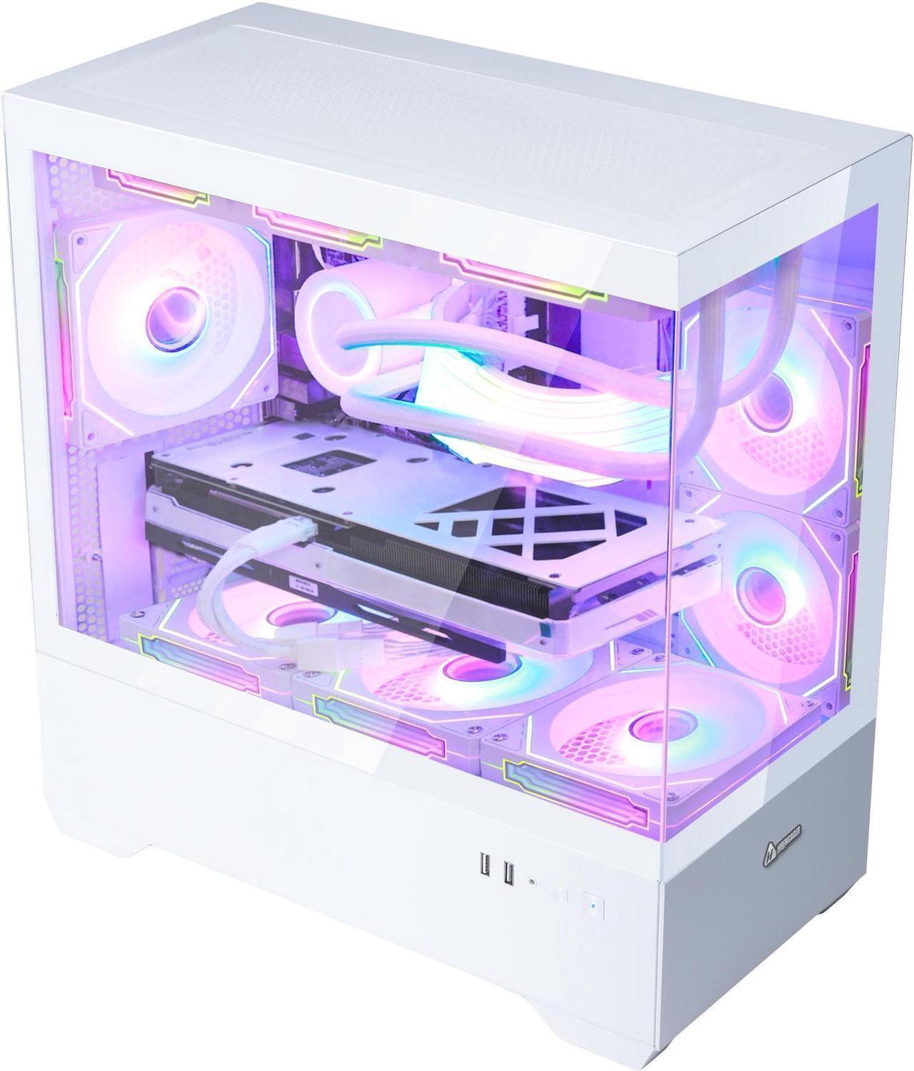 Alt view image 3 of 7 - Hoengager Ocean Park Gaming PC- AMD Ryzen 7 5700X 3.4 GHz  - RTX 4060 8G - 32GB DDR4 3200 MHz- 1TB M.2 +2TB SATA SSD -360mm AIO -RGB Fans -WiFi&Bluetooth Ready -Windows 11 Pro