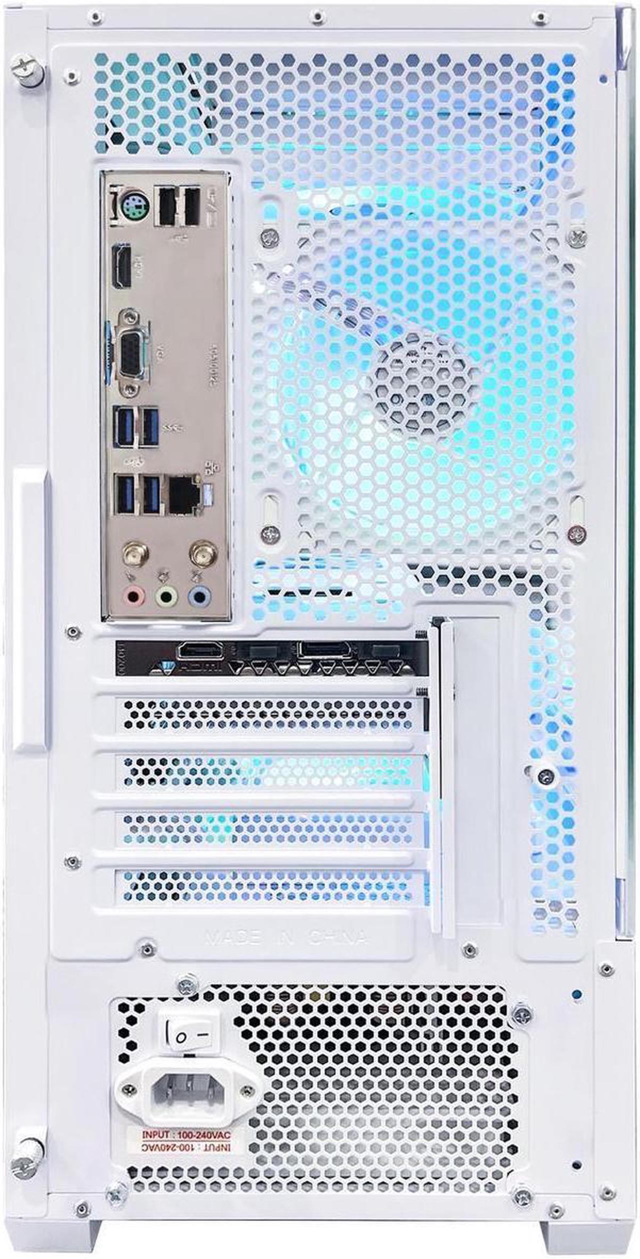Alt view image 7 of 7 - Hoengager Ocean Park Gaming PC- AMD Ryzen 7 5700X 3.4 GHz  - RTX 4060 8G - 32GB DDR4 3200 MHz- 1TB M.2 +2TB SATA SSD -360mm AIO -RGB Fans -WiFi&Bluetooth Ready -Windows 11 Pro