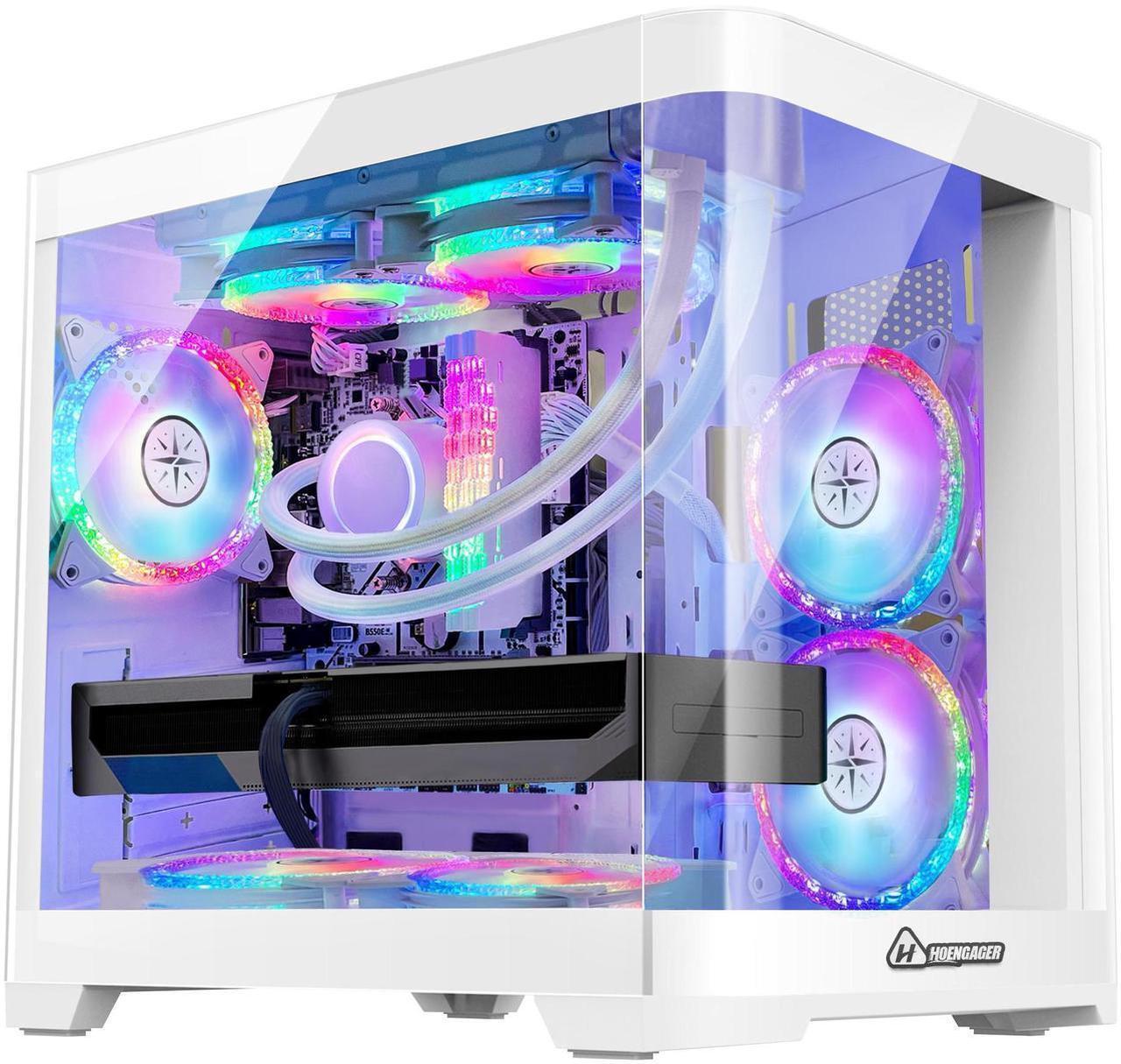 Main image of Hoengager Poseidon Gaming Desktop PC - AMD Ryzen 5 5600X 6-Core 3.7GHz-NVIDIA GeForce RTX 3060 - 16GB DDR4 3200MHz RAM - 1T M.2 SSD- WIFI& Bluetooth -240 Liquid Cooler - Windows 11 Pro Computer-White