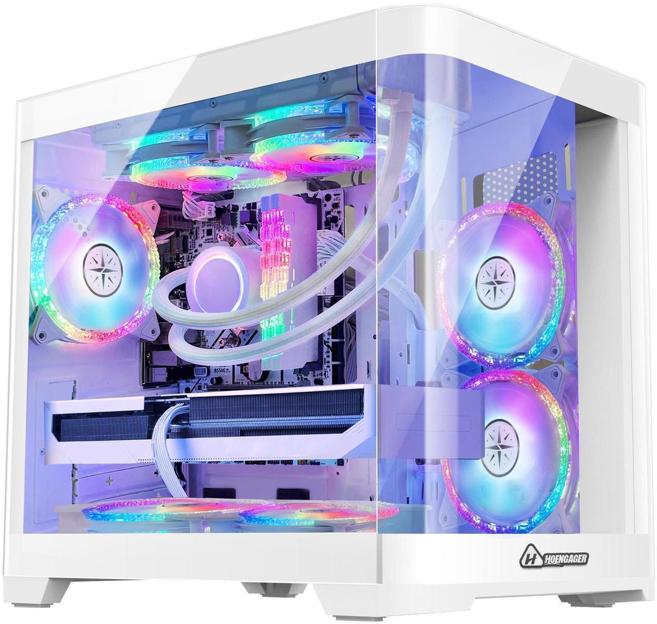Main image of Hoengager PoseidonGaming PC - AMD Ryzen 7 5700G 3.8GHz , Intel Arc B580 12GB, 32GB DDR4 RAM, 1TB PCIe +2TB SATA SSD, WiFi + BT, Windows 11 Pro -RGB Prebuilt Desktop