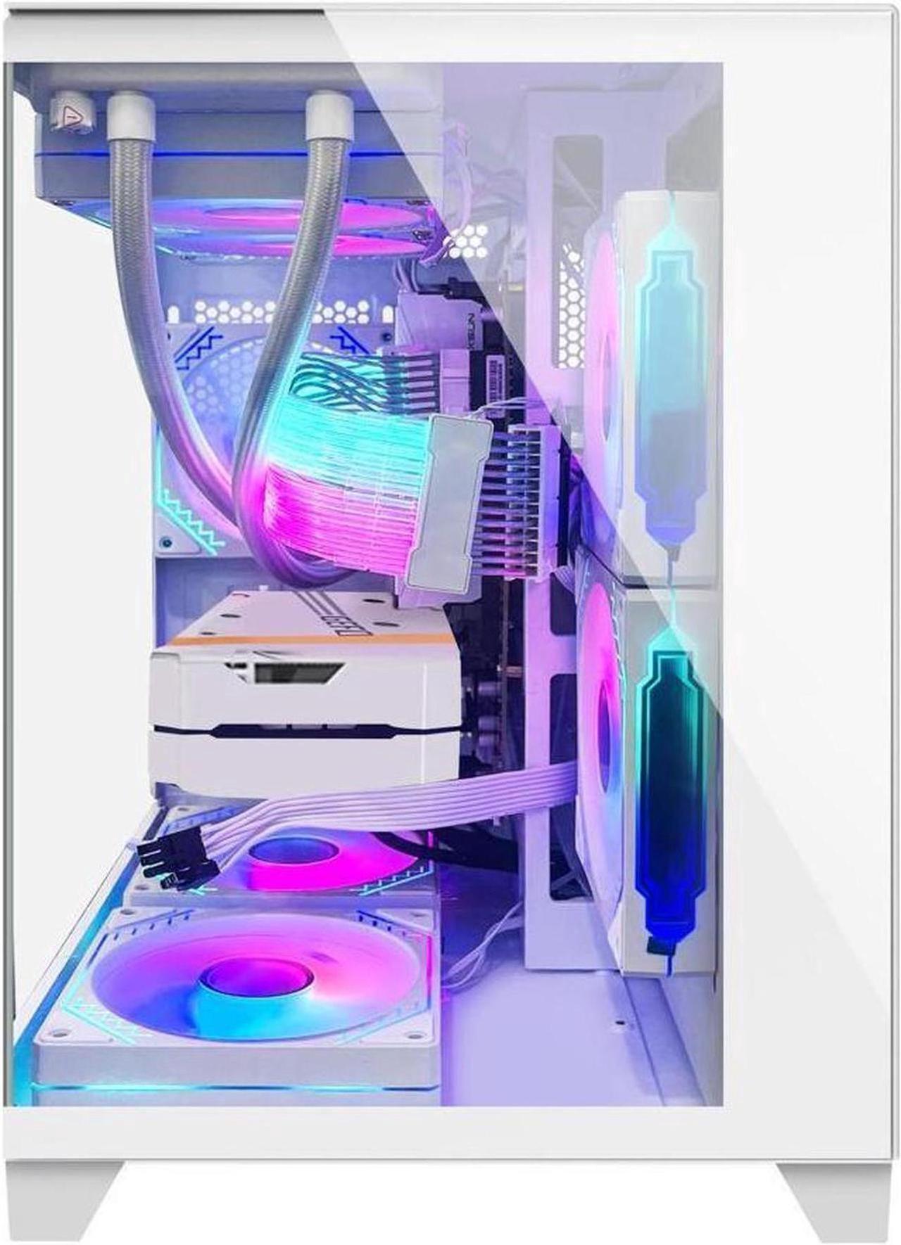 Alt view image 6 of 7 - Hoengager Gaming PC -AMD Ryzen 5 5600GT 3.6GHz - RTX 4060 8GB -32GB DDR4 RAM -1TB PCIe SSD -240 Liquid Cooler -WIFI &Bluetooth Ready -RGB Fans-Windows 11 Pro Desktop Computer