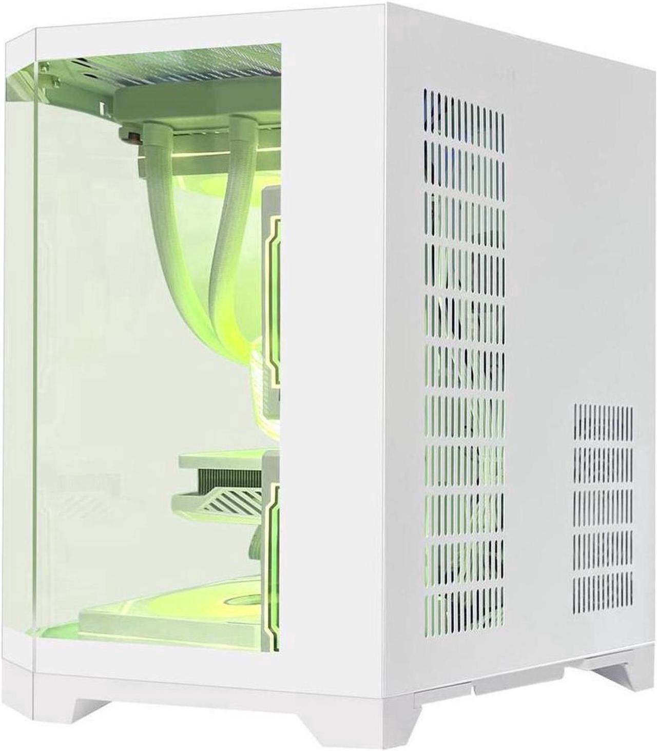 Alt view image 6 of 7 - Hoengager RTX 5070 12GB Gaming PC Desktop - AMD Ryzen 5 7600, 32GB DDR5 RAM, 1TB PCIe +1TB SATA SSD, WiFi + BT, Windows 11 Pro -RGB Prebuilt Computer -Ocean of Stars