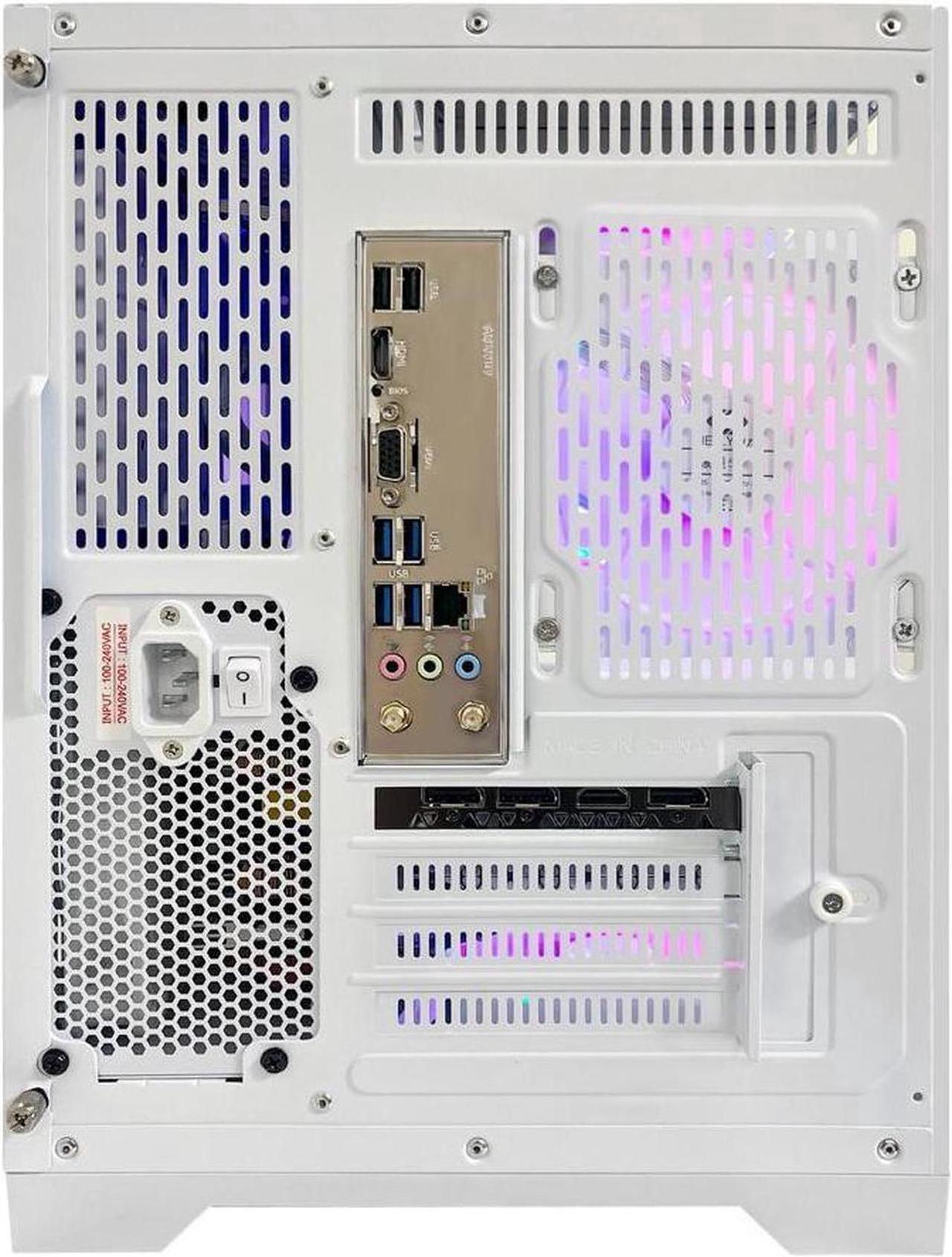 Alt view image 7 of 7 - Hoengager RTX 5070 12GB Gaming PC Desktop - AMD Ryzen 5 7600, 32GB DDR5 RAM, 1TB PCIe +1TB SATA SSD, WiFi + BT, Windows 11 Pro -RGB Prebuilt Computer -Ocean of Stars