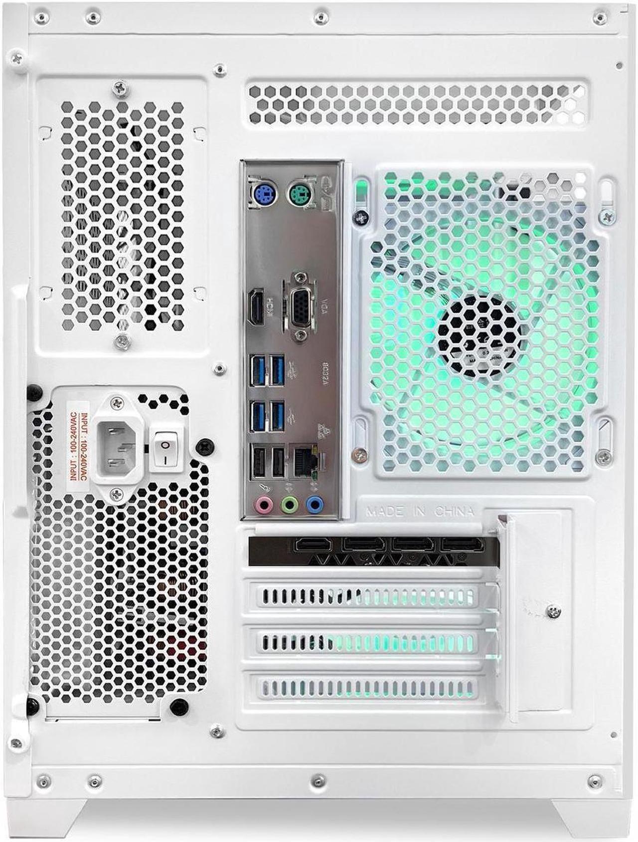 Alt view image 7 of 7 - Hoengager Gaming PC AMD Ryzen 7 5700G 8-Core 3.8 GHz,GeForce RTX 5060 TI 8GB, 16GB DDR4 RAM 3200MHz,1TB PCIe +1TB SATA SSD, WIFI&Bluetooth Windows 11 Pro-White