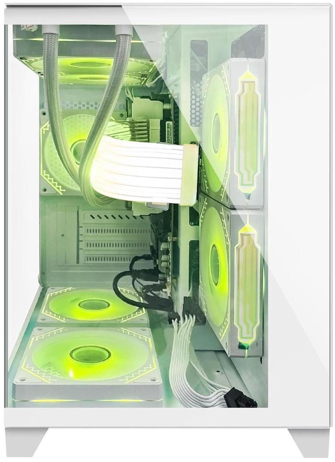 Alt view image 4 of 7 - Hoengager AMD Ryzen 5 5600GT,32GB DDR4 3200MHz,1TB M.2 +2TB SATA SSD,WiFi& Bluetooth, Windows 11 Pro Gaming Desktop PC-White
