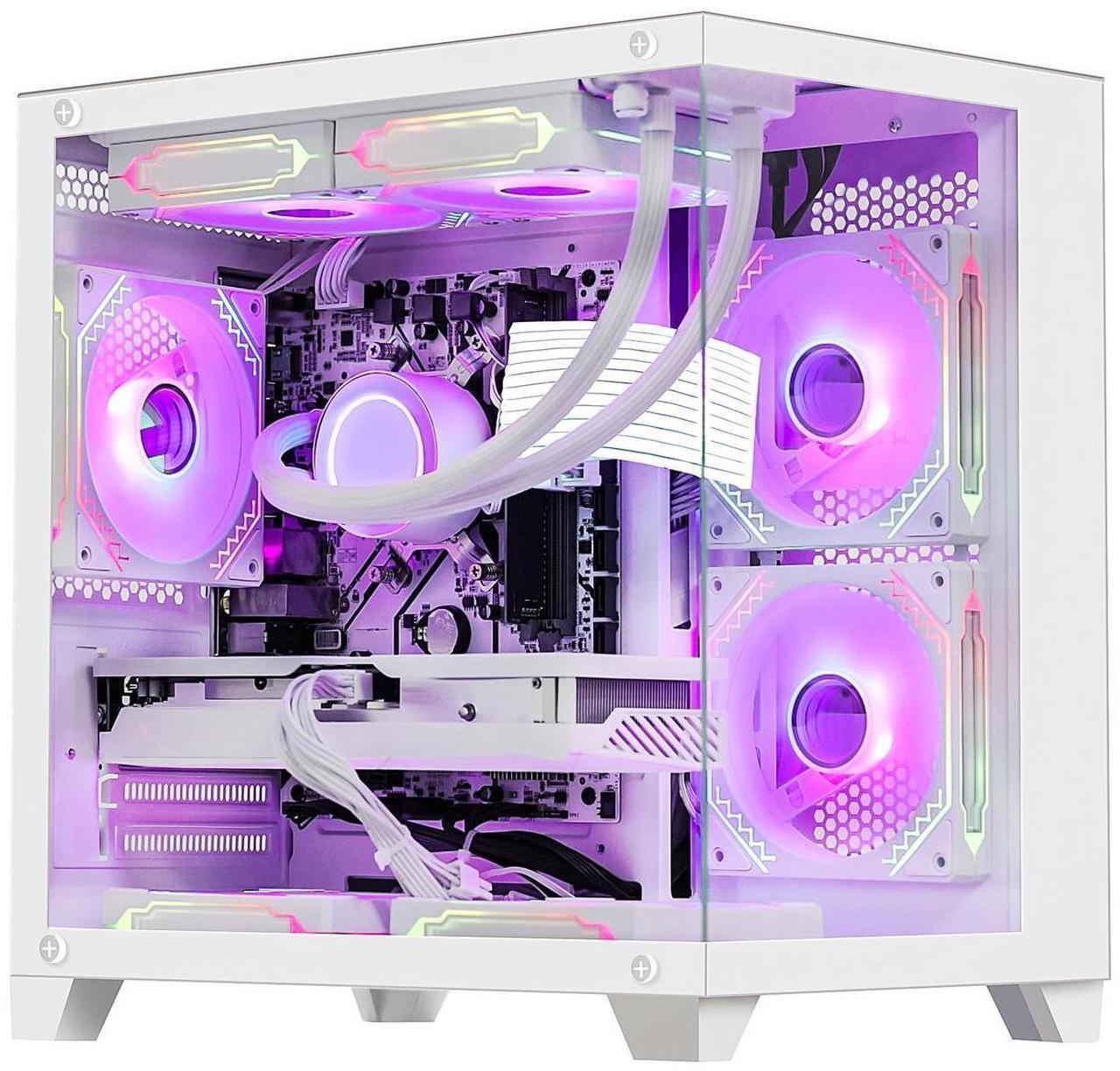 Alt view image 3 of 7 - HoengagerGaming PC - AMD Ryzen 5 5600X , Intel Arc B580 12GB, 16GB DDR4 RAM, 1TB PCIe +2TB SATA SSD, WiFi + BT, Windows 11 Pro -RGB Prebuilt Desktop