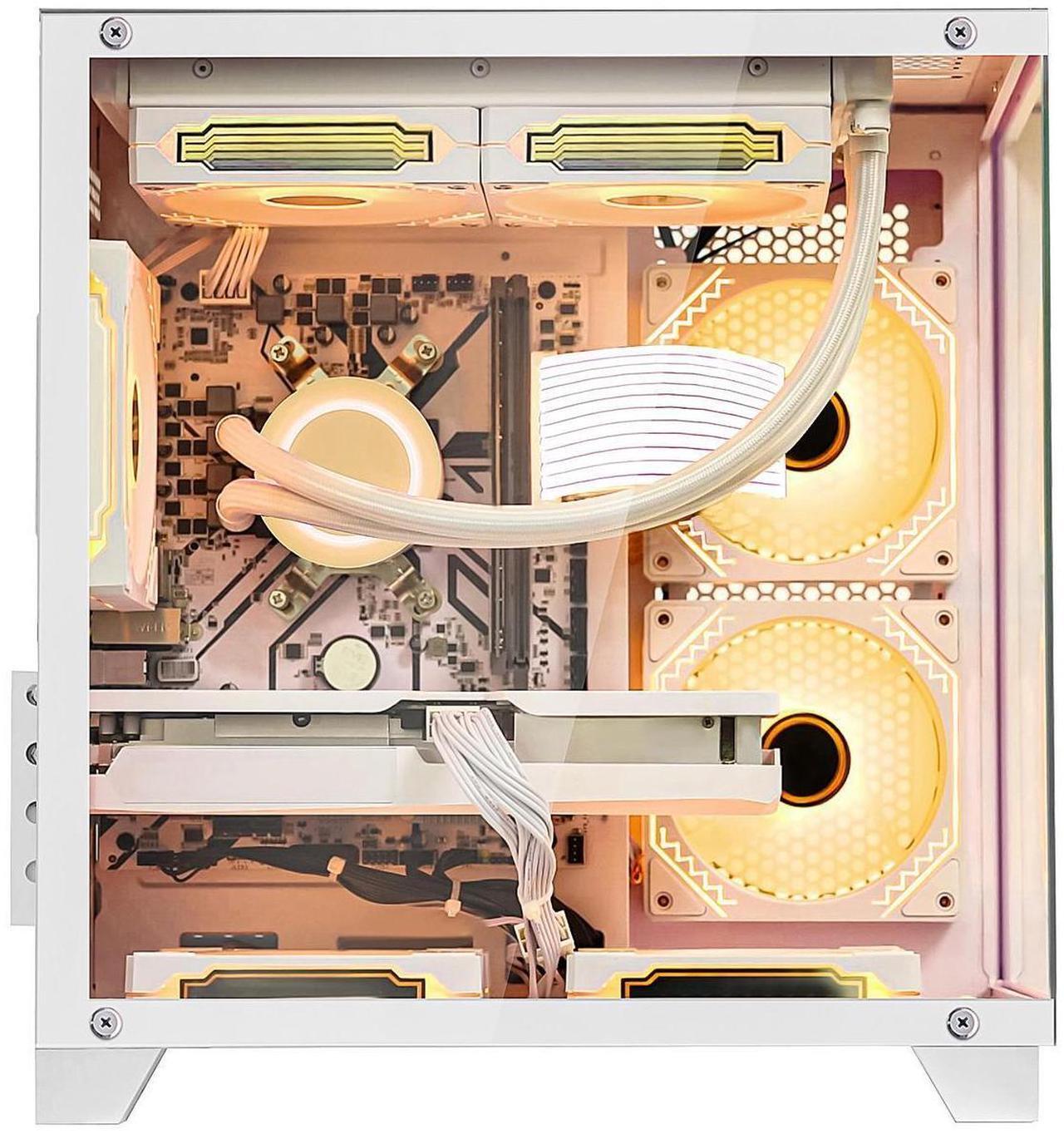 Alt view image 4 of 7 - HoengagerGaming PC - AMD Ryzen 5 5600X , Intel Arc B580 12GB, 16GB DDR4 RAM, 1TB PCIe +2TB SATA SSD, WiFi + BT, Windows 11 Pro -RGB Prebuilt Desktop