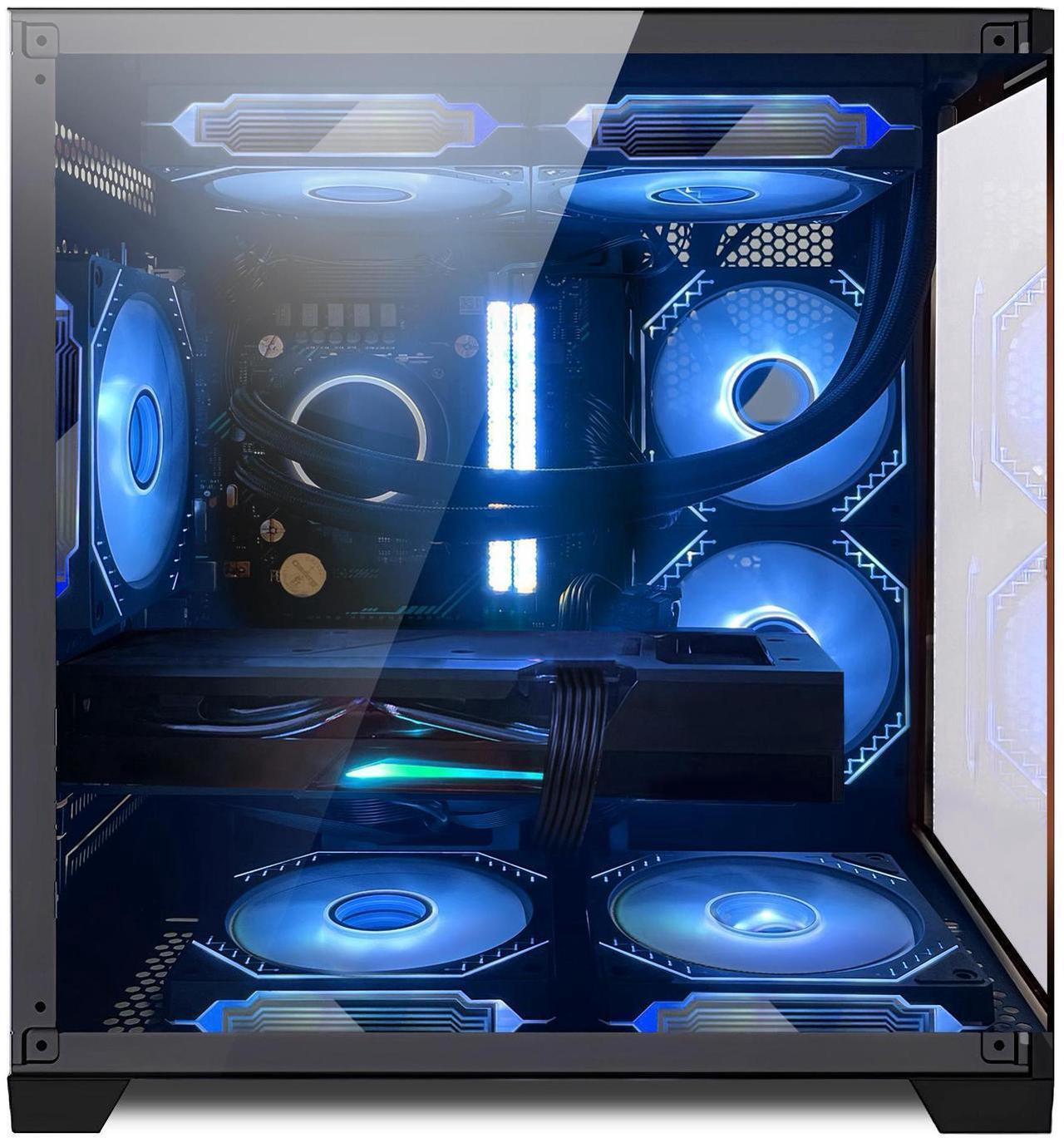 Alt view image 4 of 7 - Hoengager Gaming PC - Intel i5 12400F 6-Core up to 4.4 Ghz - GeForce RTX 4060 8GB - 32GB DDR4 3200MHz - 1TB PCIe SSD - Adjustable RGB Fans- Windows 11 Pro -Black