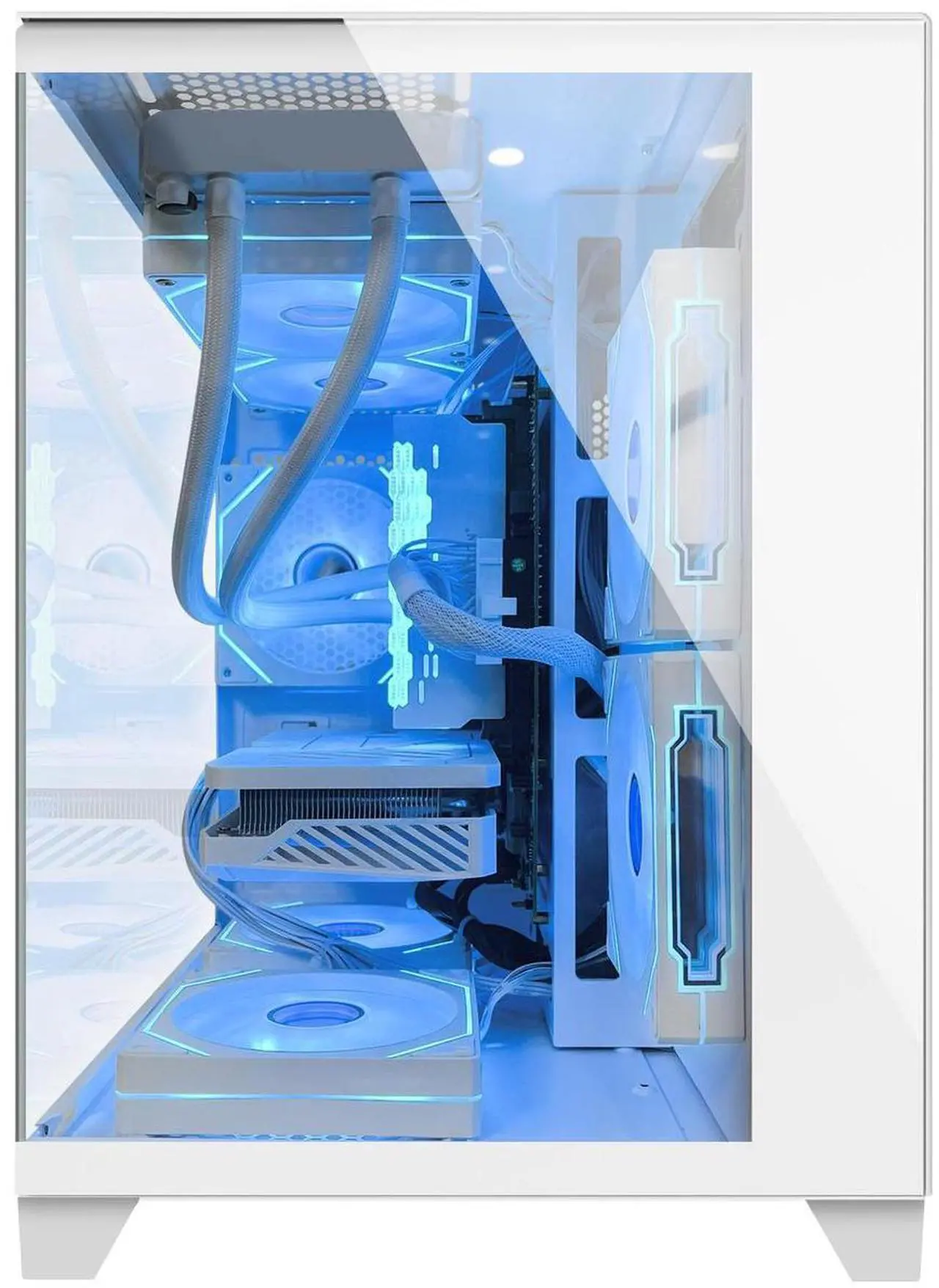 Alt view image 5 of 7 - Hoengager RTX 5070 12GB Gaming PC Desktop - Intel Core i5-12400F, 16GB DDR4 RAM, 1TB PCIe SSD, WiFi + BT, Windows 11 Pro -RGB Prebuilt Computer