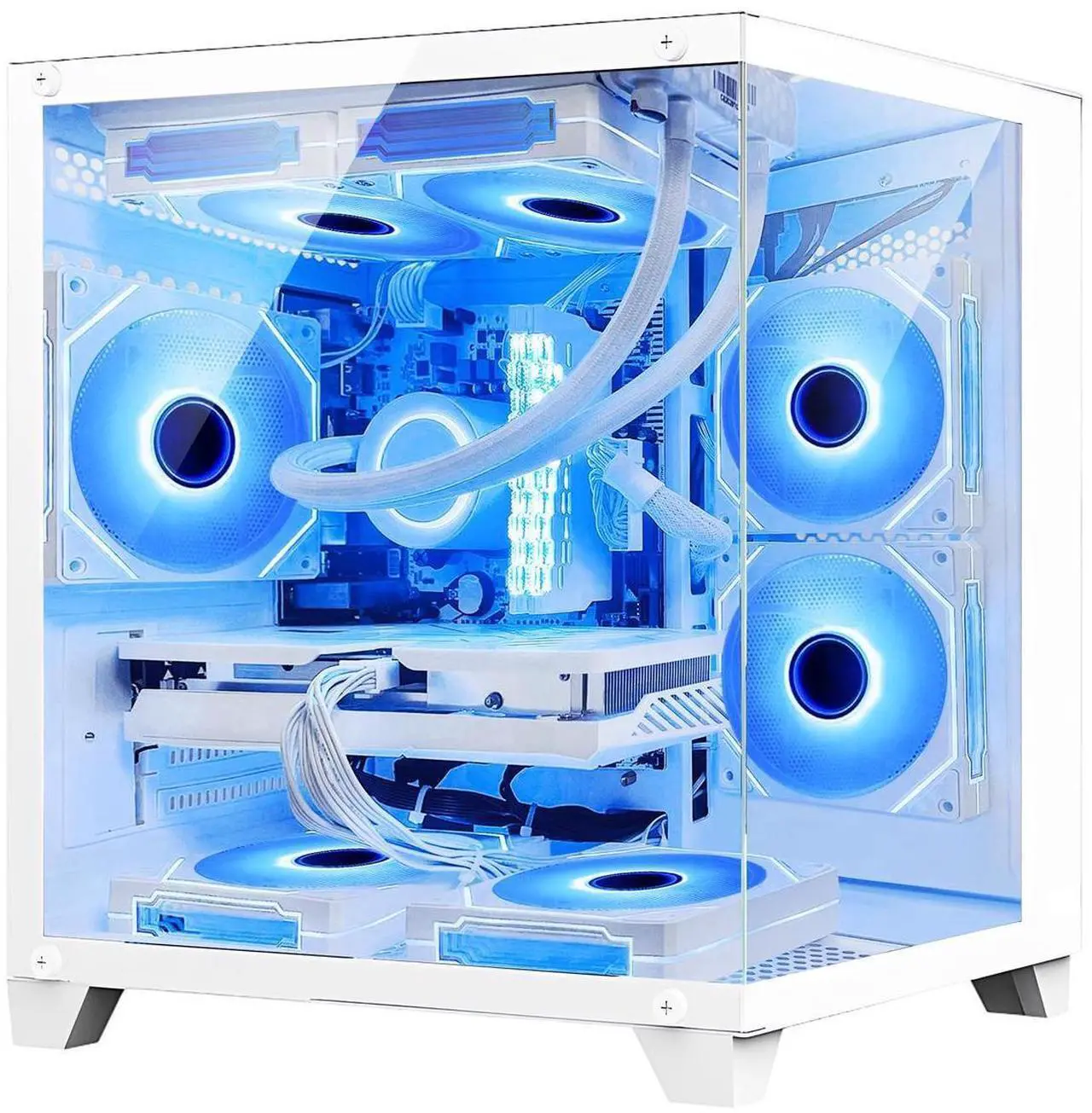 Main image of Hoengager RTX 5070 12GB Gaming PC Desktop - Intel Core i5-12400F, 16GB DDR4 RAM, 1TB PCIe SSD, WiFi + BT, Windows 11 Pro -RGB Prebuilt Computer