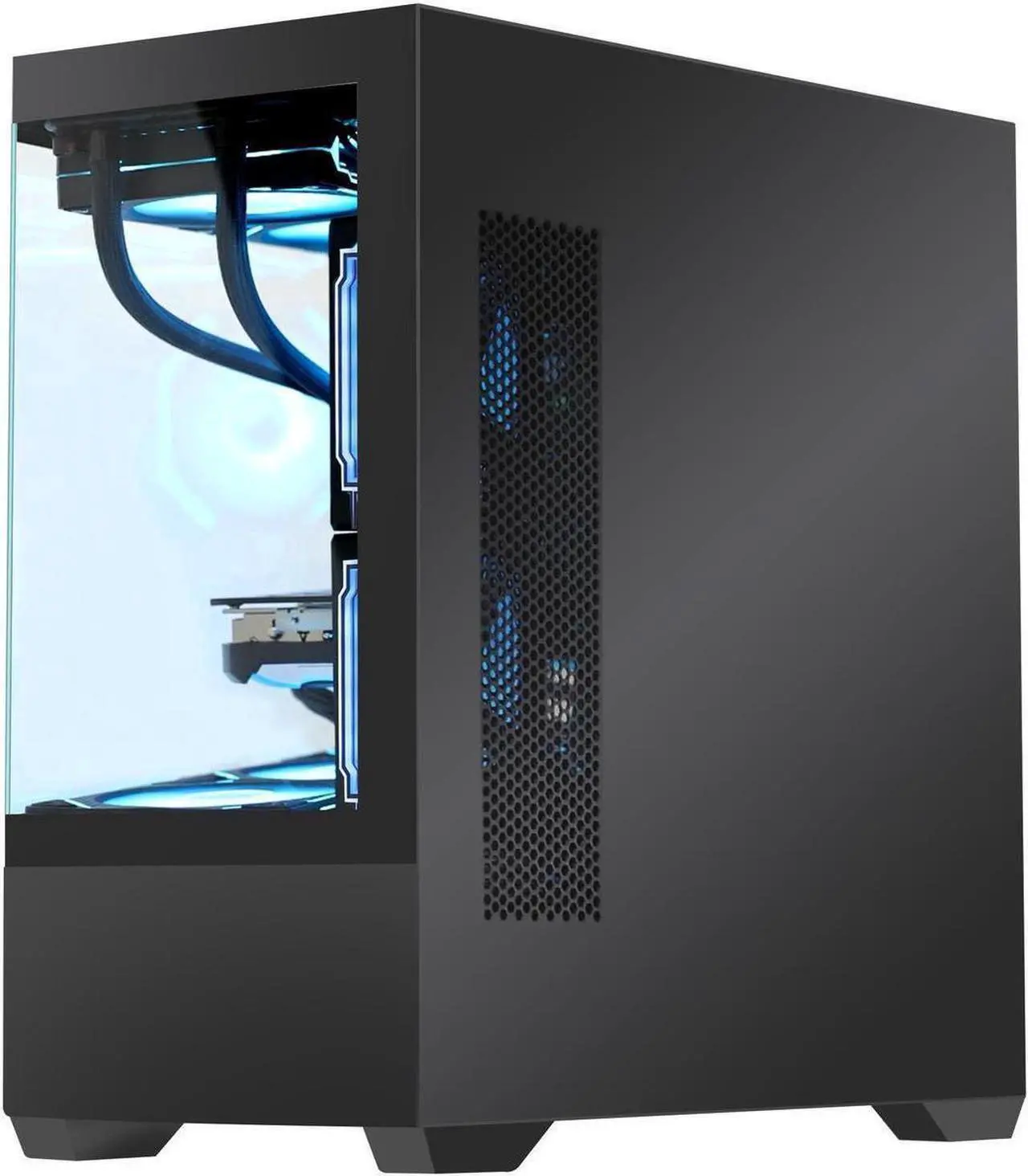 Alt view image 6 of 7 - Hoengager Gaming PC -AMD Ryzen 5 5600X 6-Core 3.7 GHz -RTX 5060 Ti 8G -16GB DDR4 RAM-1TB PCIe +2TB SATA SSD -WIFI &Bluetooth -RGB Fans-Windows 11 Pro Desktop Computer